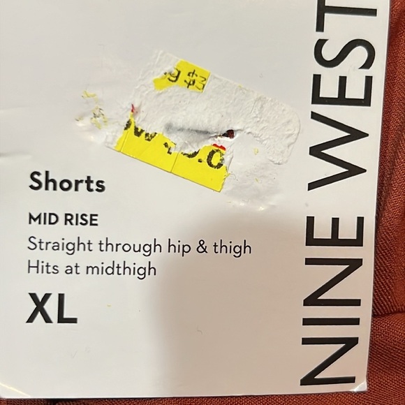 Nine West High Waist Shorts in Rust - Picture 9 of 9